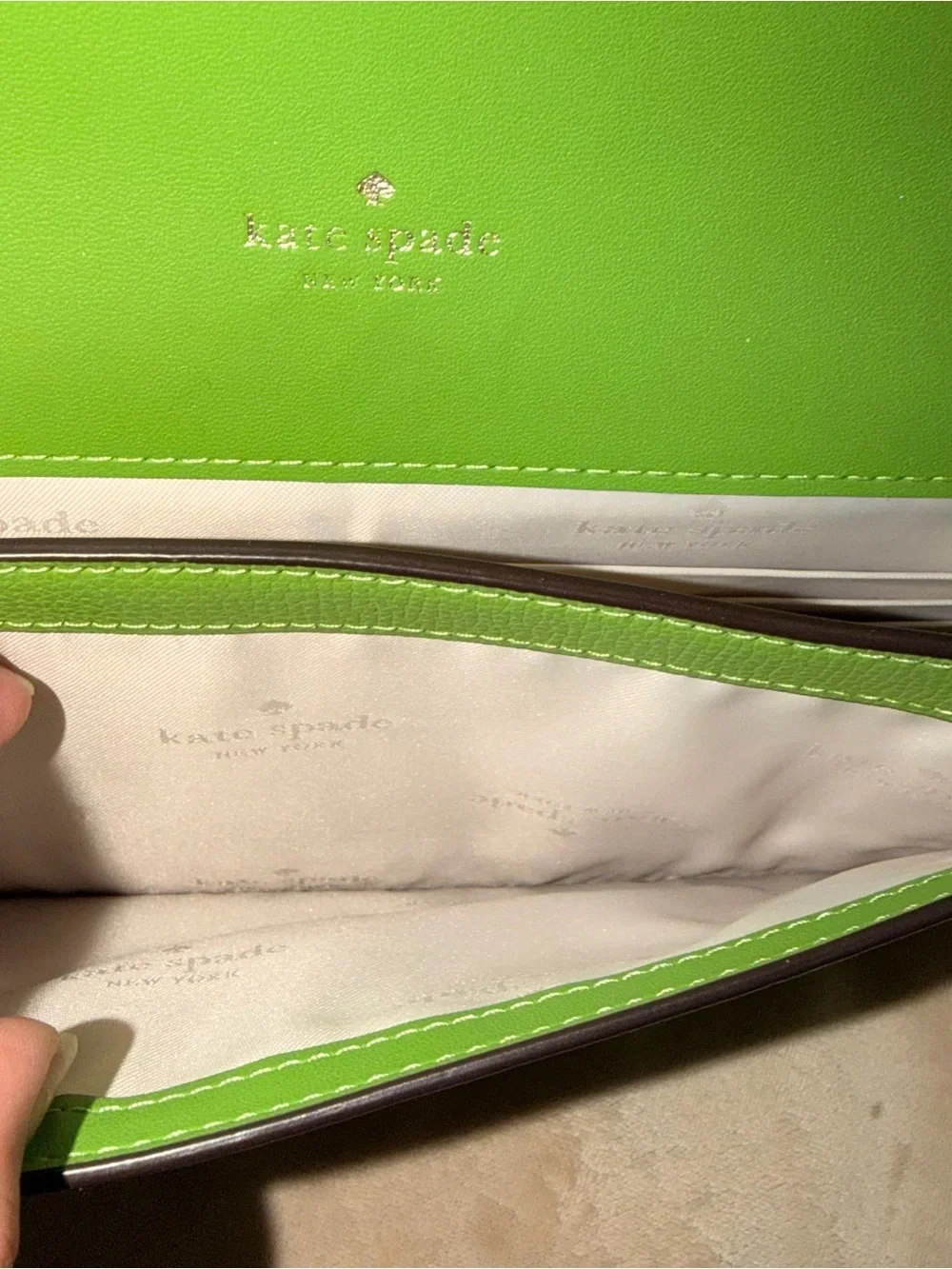 kate spade Green Pebbled Leather Shoulder Bag